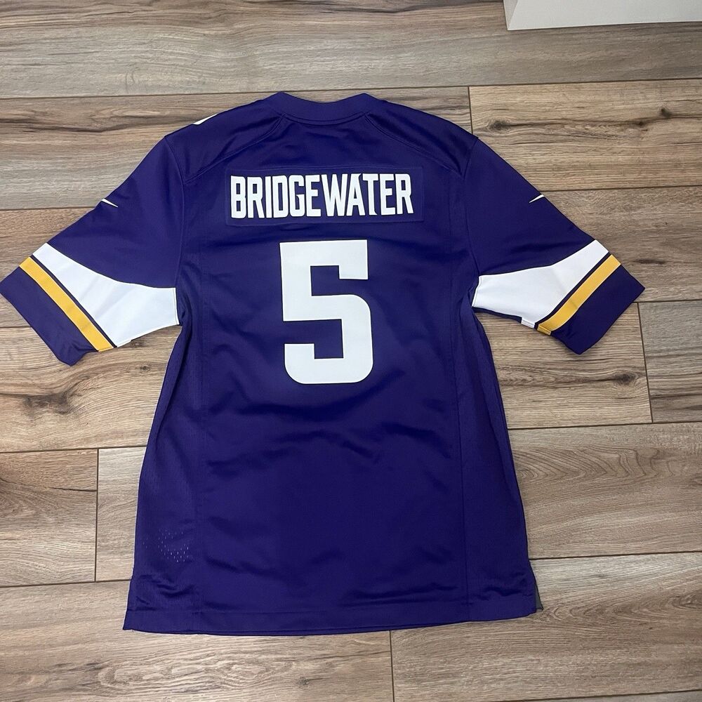 Nike Minnesota Vikings Teddy Bridgewater #5 Purple Football Jersey Men's M